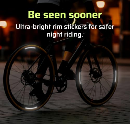 Reflective Wheel Rim Stickers - 16 Pcs Diamond Reflective Decals