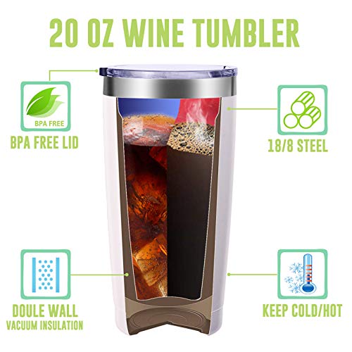 AMZUShome White 20oz Doctor Gifts Travel Tumbler - Retirement, Graduation, Appreciation