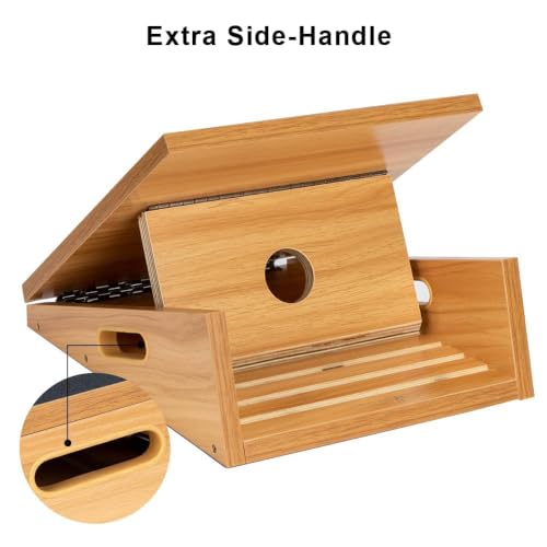 Extra-Large Wooden Slant Board - 5 Adjustable Angles for Stretching