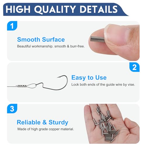 100pcs Single Barrel Crimp Sleeves - 0.6mm Copper Wire Connectors