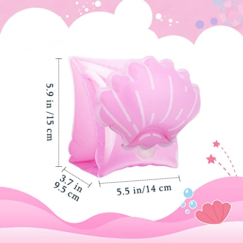 Inflatable Armbands for Kids - Scallop Design, Ages 3-6