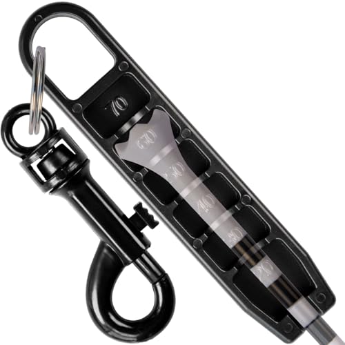 Golf Tee Height Setter - 6 Adjustable Settings, Black