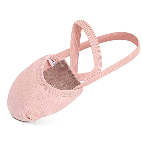 Pink Girls Kids Dance Shoes Half Sole Ballet Turners - Small, EASTBUDDY