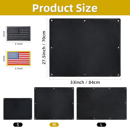 Tactical Patch Wall Board,Collapsible Display, Hook and Loop Military