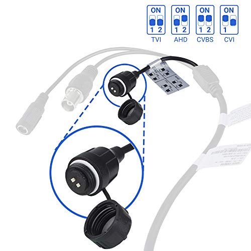 R-Tech 2MP TVI Turret Dome Camera with Matrix IR Night Vision, 4-inch Security Analog Camera, IP 67 Outdoor Weatherproof, Full Metal Housing, 4-in-1 AHD/CVBS/CVI/TVI - 2.8mm Fixed Lens