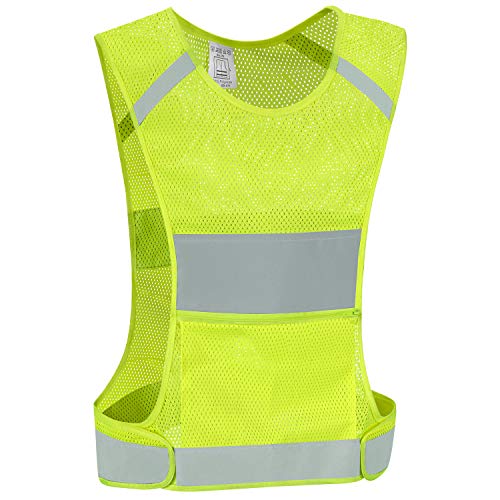 High Visibility Reflective Safety Vest with Pocket for Running & Biking
