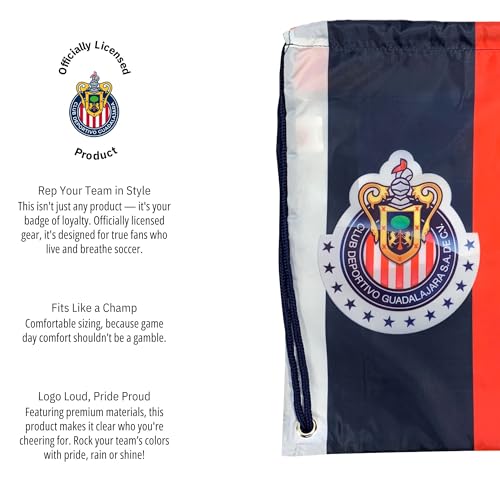 Chivas de Guadalajara Cinch Bag - Officially Licensed Red/Navy