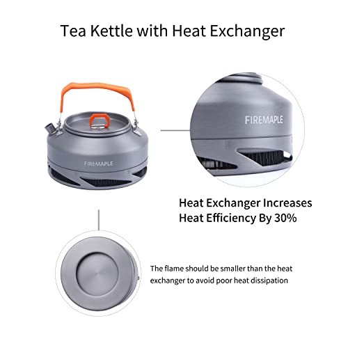 Fire-Maple XT1 0.7L Camping Kettle with Heat Exchanger Portable Teapot