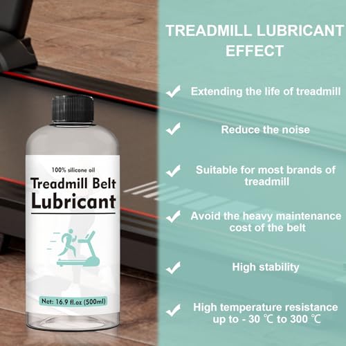 Treadmill Lubricant - 500ml Silicone Oil with Tube & Syringe