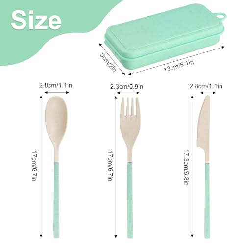 Collapsible Reusable Travel Utensils Set - 4 Color Styles