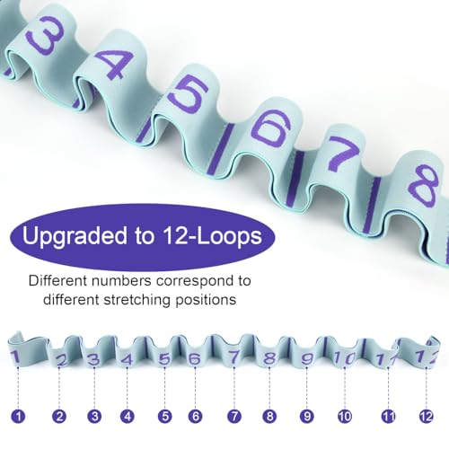 Yoga Stretching Strap with 12 Loops - 2 PCS for Physical Therapy