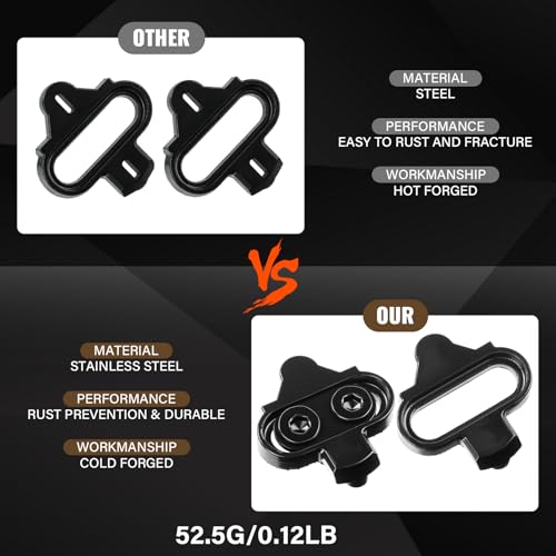 Bicycle Cleats for Shimano SPD SM-SH51 & Look X-Track Pedals
