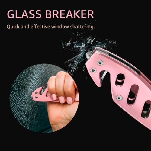 Pink Pocket Knife for Women - Legal Small 2.68 Inch Serrated Blade