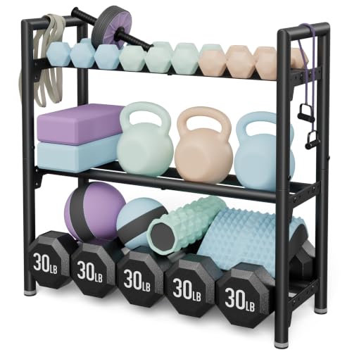 Jusgym Adjustable Dumbbell Rack 400LBS Capacity - Space-Saving Weight Organizer