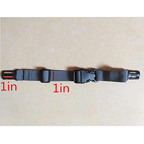 Adjustable Backpack Chest Strap - Rugged Nylon - Wolf Grey