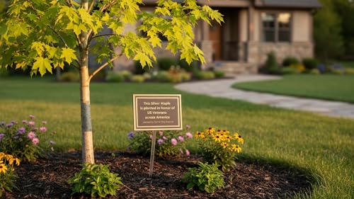 Personalized Memorial Plaque with Stake, 8x10 - Custom Engraved Aluminum