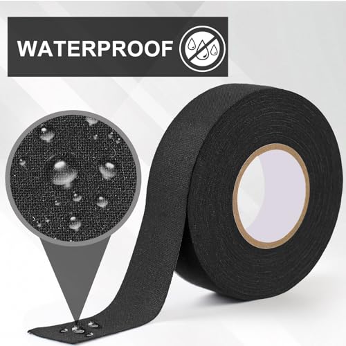 Hockey Tape - 2 Rolls Strong Adhesive Goon Tape, Black 1 Inch x 49.5 FT