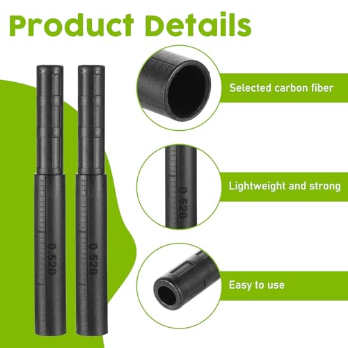 5-Inch Golf Club Shaft Extension Rods - Carbon Fiber Putter Extender (2 Pack)