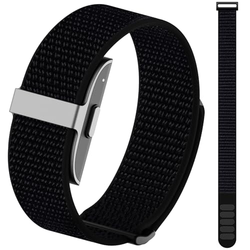 Hume Band Replacement Strap - Black Nylon Loop Sport Wristband