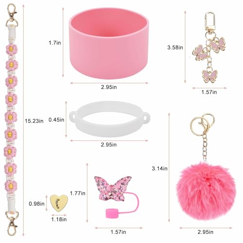 7PCS Tumbler Accessories Set - Pink for Stanley Cup