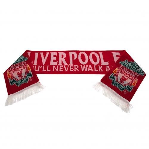 Liverpool FC YNWA Crest Scarf - 155cm Acrylic