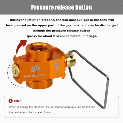 RULLINE Gold Basic Camping Gas Canister Refill Adapter - Compact, Durable