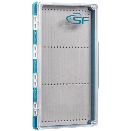 SF Magnetic Streamer Fly Box with Clear Lid – 7x4.02x0.91 in, Holds 51 Flies, Polycarbonate, Foam B, Clear Streamer