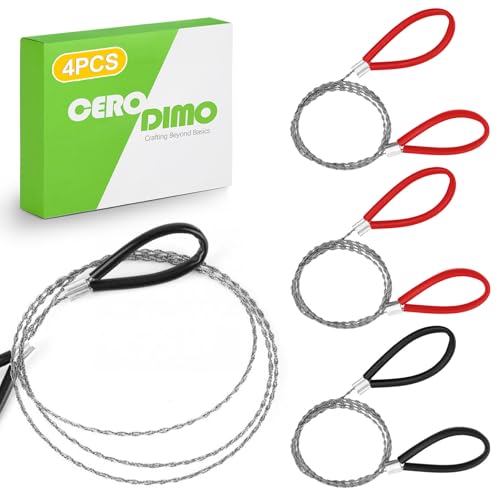 23.62-Inch Cable Wire Saw - 4-Pack Emergency Hand Saws for Camping & Hiking