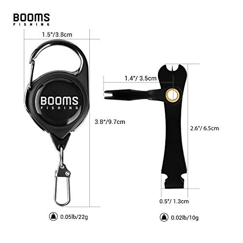 Fishing Knot Tying Tool and Line Cutter with Retractor - Black