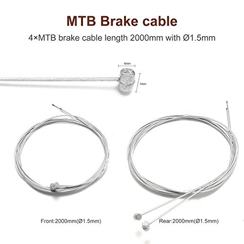 Premium Bicycle Brake Cable Set - 2M Universal Replacement Kit