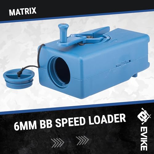 6mm BB Winding Speed Loader for M4 Airsoft Magazines - Blue