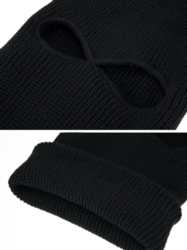 SATINIOR 2-Hole Knitted Ski Mask Full Face Cover Neck Gaiter Winter
