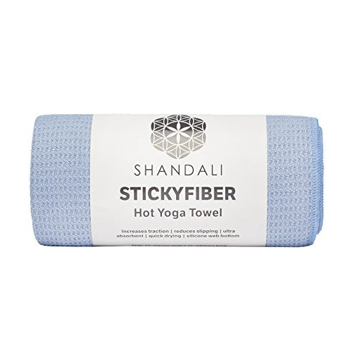 Yoga Towel - Mat-Sized Microfiber, Super Absorbent, Anti-Slip, 24" x 72" - Blue