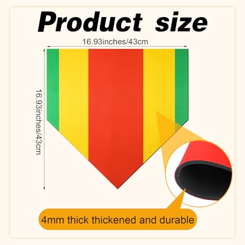 17 Inch Baseball Training Home Plate - Green Yellow Orange