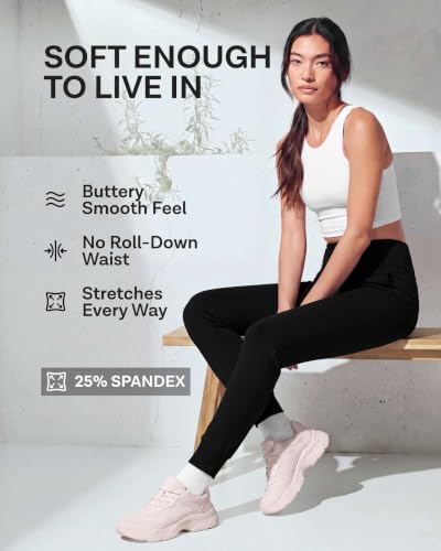 Large 3 Pack Women's High Waisted Joggers & Leggings Set - Workout & Lounge