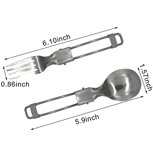 Portable Stainless Steel Camping Utensils Set - 4 Pcs