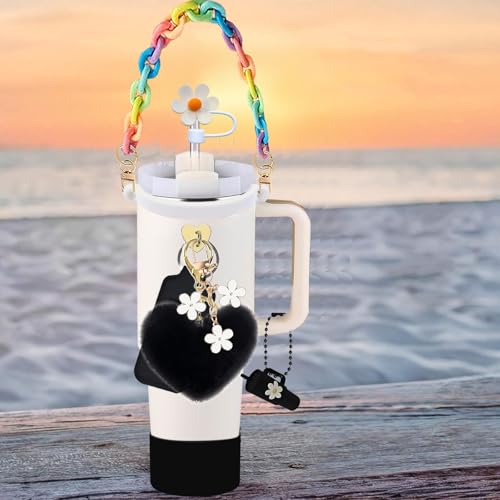 Stanley Cup Accessories Set - Handle Strap, Boot, Charms - Black