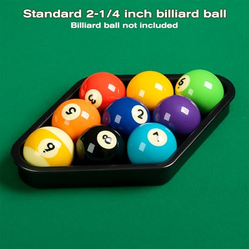 Zelphvt 9-Ball Pool Table Rack - Diamond-Shaped Plastic Ball Holder for 2-1/4" Balls