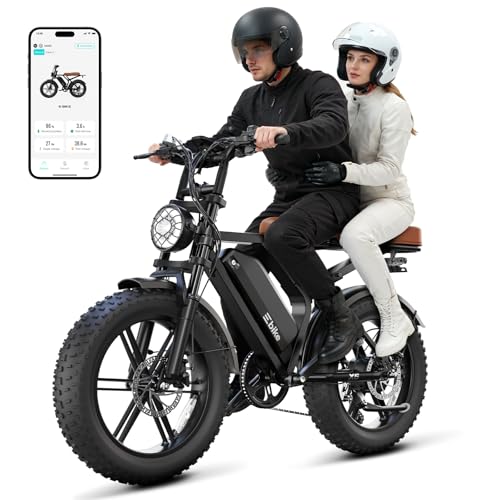Electric Fat Bike for Adults - 1500W Motor, 65 Mile Range, Carbon Black