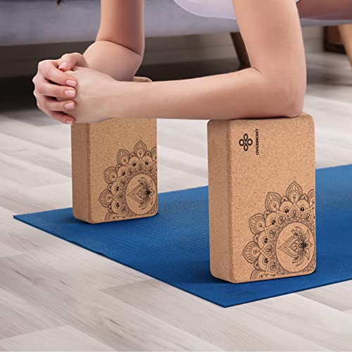 Cork Yoga Blocks Set with 8ft Strap - Eco-Friendly Support