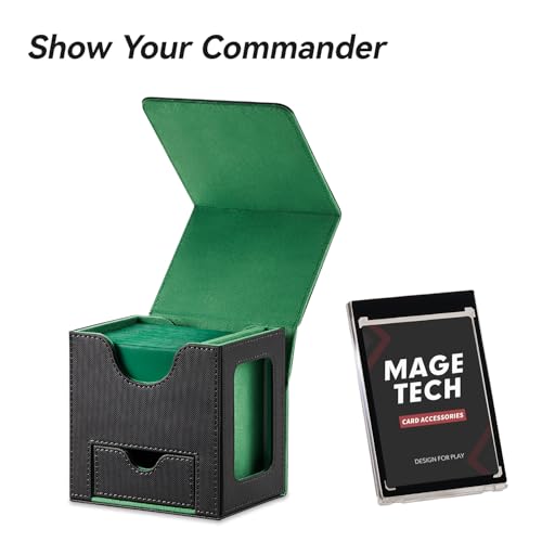 MTG Commander Deck Box - Fits 100 Double-Sleeved Cards, Dice Tray