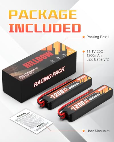 11.1V 1200mAh Airsoft Lipo Battery Pack with T Plug
