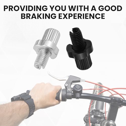 M7 Bike Brake Cable Adjusters - 8pcs Silver & Black Set