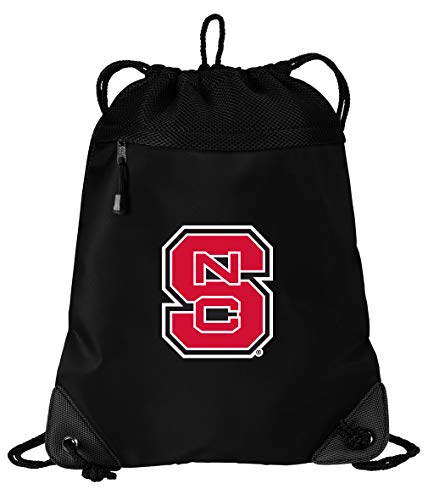 NC State Wolfpack Drawstring Backpack - Black, Lightweight & Durable
