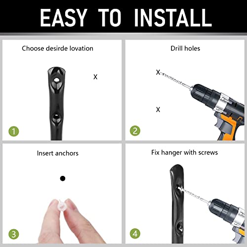 20Pcs Heavy Duty Garage Storage Hooks, 6.7 Inches Garage Wall Hook for Hanging Tools, Ladder, Bicycle, Chairs