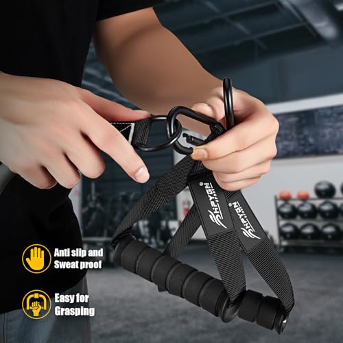 300LBS Heavy Resistance Bands with Handles - Black