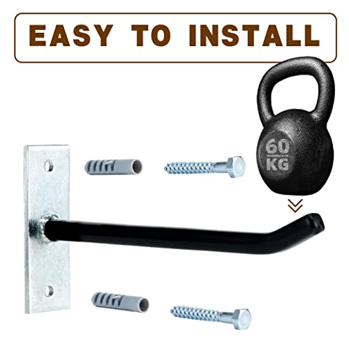 Sinoer 4PCS Garage Hooks Tire Storage System,Wall Mount Hooks with Metal Screws and Anchors - Tire/Rim Holder for Car £¬Black