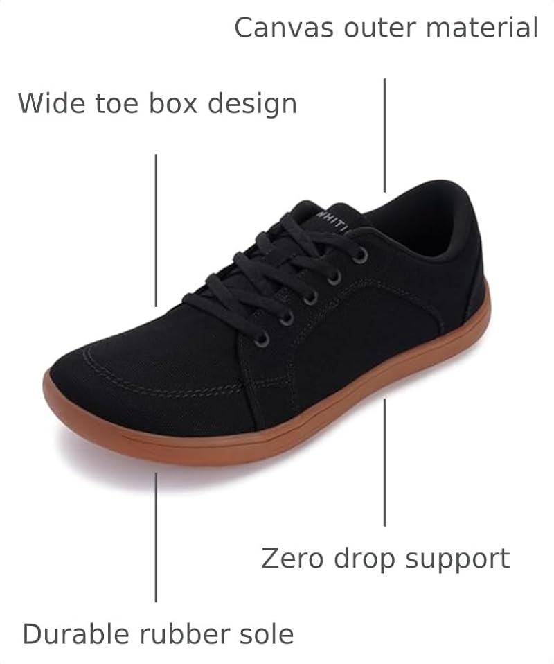WHITIN Men's Wide Barefoot Zero Drop Minimalist Sneakers W892 - 10 Wide