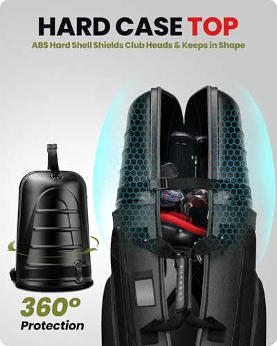 Golf Travel Bag with Wheels - Hard Shell Case - Grey