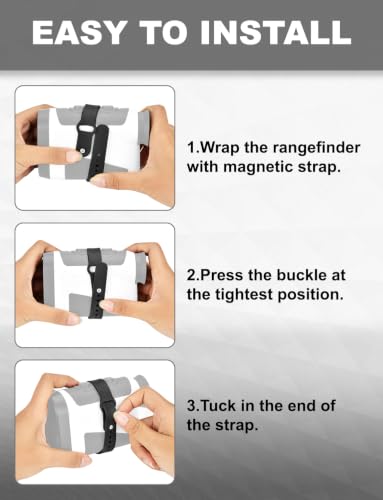 Golf Rangefinder Magnetic Strap Holder with Strong Magnet - Adjustable, Secure